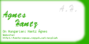 agnes hantz business card