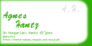 agnes hantz business card